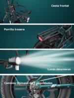 ENGWE L20 bicicleta eléctrica 20 pulgadas Fatbike step-through 250W batería 48V 13Ah 7 velocidades doble suspensión eBike adultos - Imagen 3