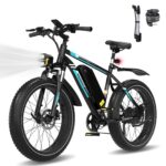 COLORWAY Bicicleta eléctrica 26 pulgadas montaña adultos 250W batería 36V 15Ah extraíble 7 velocidades pantalla LCD freno de disco BK15 negro naranja