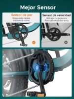 ENGWE L20 bicicleta eléctrica 20 pulgadas Fatbike step-through 250W batería 48V 13Ah 7 velocidades doble suspensión eBike adultos - Imagen 6