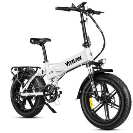 Zylvro V3 bicicleta eléctrica plegable 20 pulgadas Fatbike 250W batería 48V 13Ah extraíble 7 velocidades eBike adultos blanco