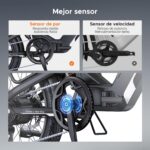 ENGWE bicicleta eléctrica 20 pulgadas 250W batería 48V 13.5Ah sensor de par frenos hidráulicos eBike urbana adultos negro - Imagen 6