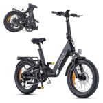 ENGWE bicicleta eléctrica 20 pulgadas 250W batería 48V 13.5Ah sensor de par frenos hidráulicos eBike urbana adultos negro